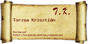 Torzsa Krisztián névjegykártya